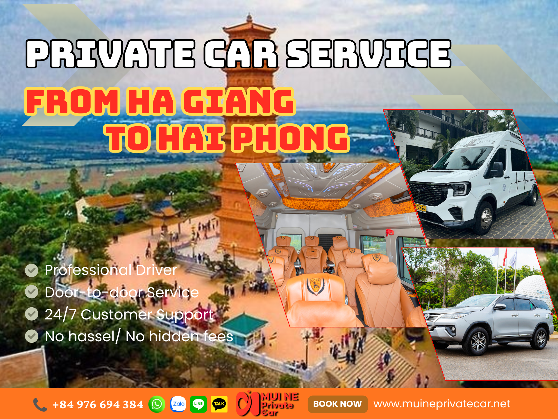 Private car Ha Giang to Hai Phong