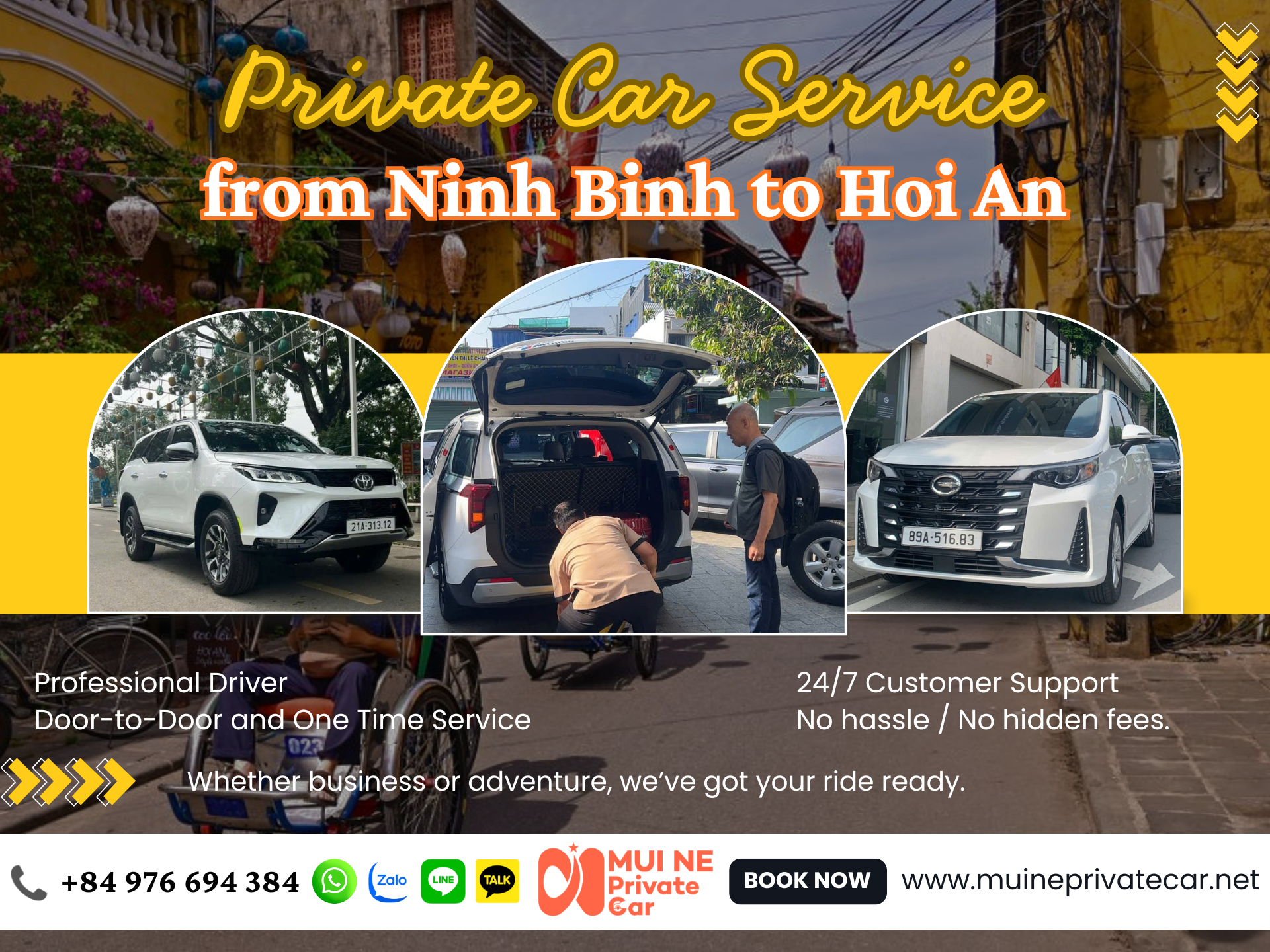 Ninh Binh to Hoi An Private Car Transfer - Mui Ne Private Car
